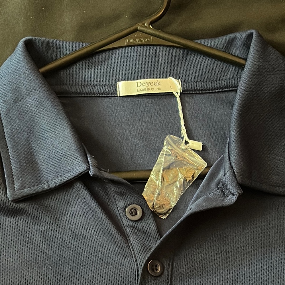 Blue Polo Golf Shirt Classic Collar (Long Sleeve)